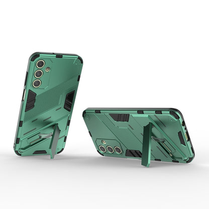 Samsung Galaxy A15 Shockproof Phone Case - Punk Armor 2-in-1 PC + TPU with Invisible Holder