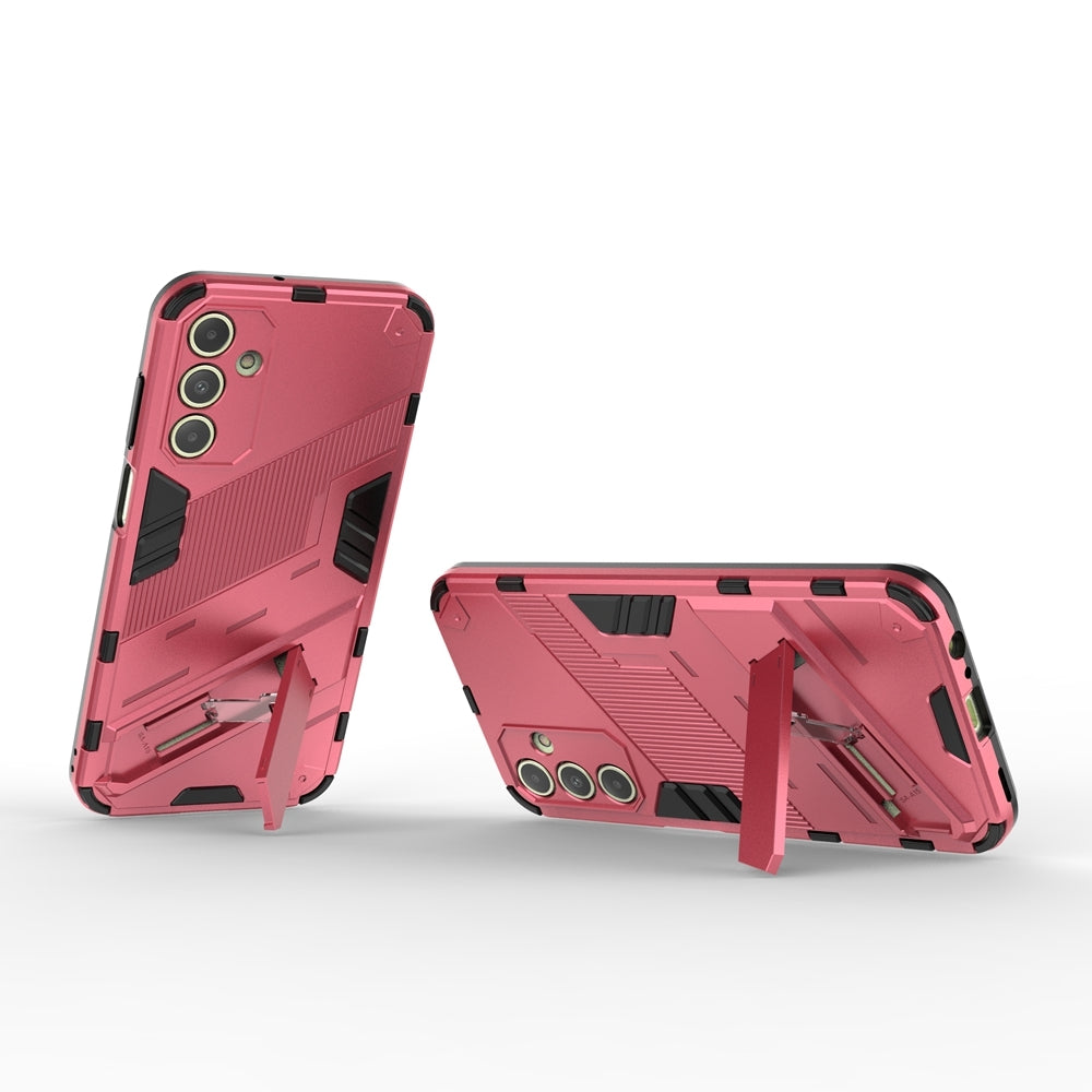 Samsung Galaxy A15 Shockproof Phone Case - Punk Armor 2-in-1 PC + TPU with Invisible Holder