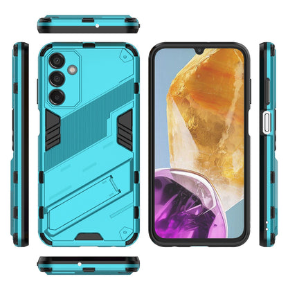 Samsung Galaxy M15 5G Shockproof Phone Case - Punk Armor 2-in-1 PC + TPU with Invisible Holder