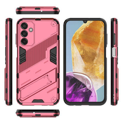 Samsung Galaxy M15 5G Shockproof Phone Case - Punk Armor 2-in-1 PC + TPU with Invisible Holder