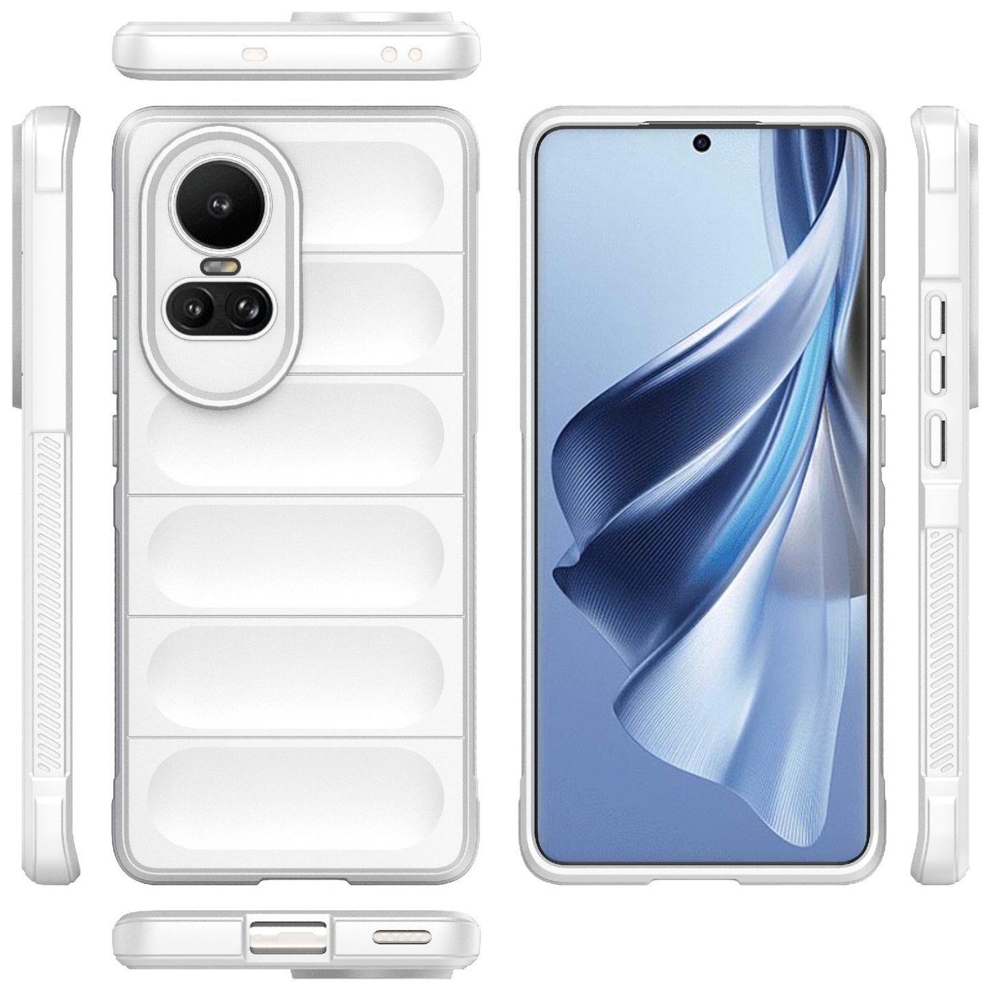 OPPO Reno10 5G Global Magic Shield TPU + Flannel Phone Case - Stylish, Durable, and Lightweight Protection
