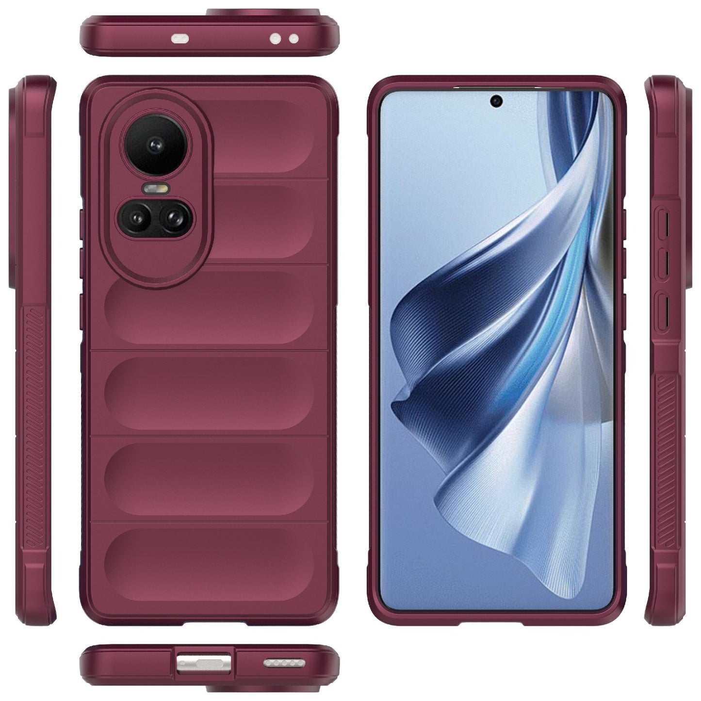 OPPO Reno10 5G Global Magic Shield TPU + Flannel Phone Case - Stylish, Durable, and Lightweight Protection