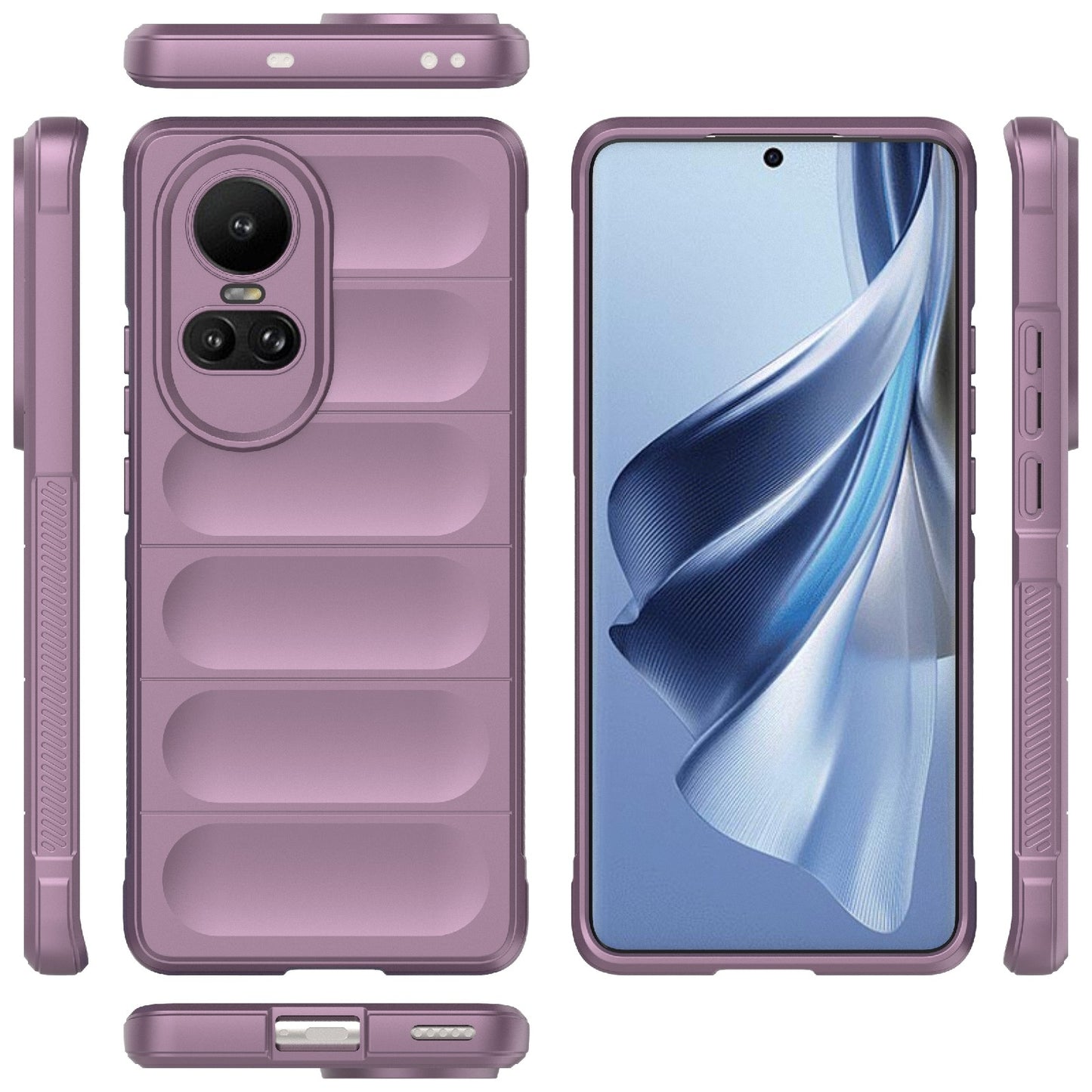 OPPO Reno10 5G Global Magic Shield TPU + Flannel Phone Case - Stylish, Durable, and Lightweight Protection