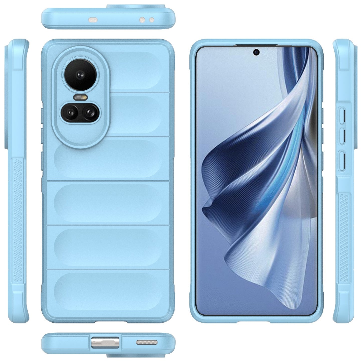OPPO Reno10 5G Global Magic Shield TPU + Flannel Phone Case - Stylish, Durable, and Lightweight Protection