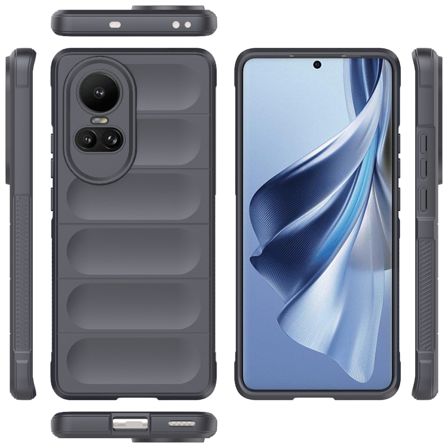 OPPO Reno10 5G Global Magic Shield TPU + Flannel Phone Case - Stylish, Durable, and Lightweight Protection