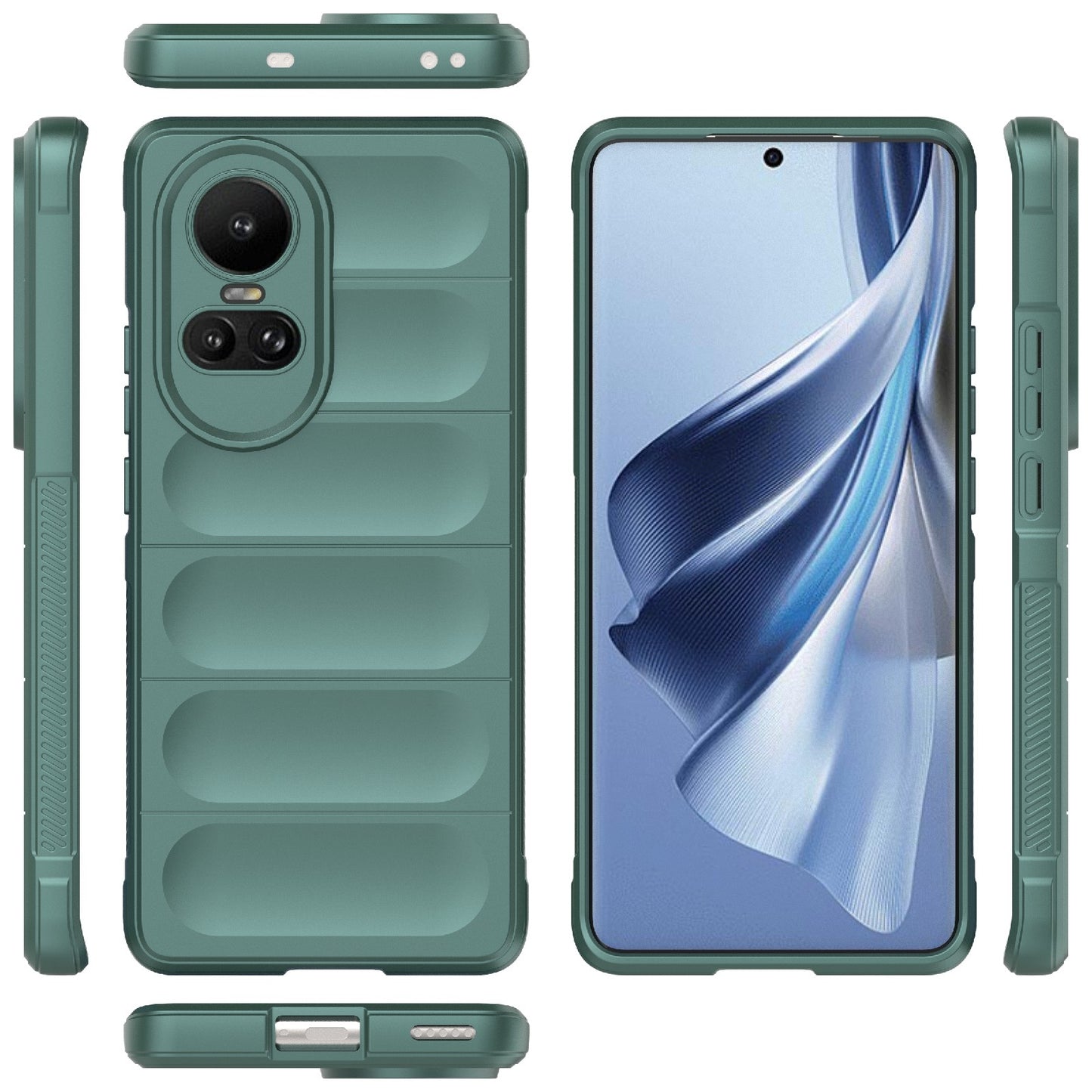 OPPO Reno10 5G Global Magic Shield TPU + Flannel Phone Case - Stylish, Durable, and Lightweight Protection