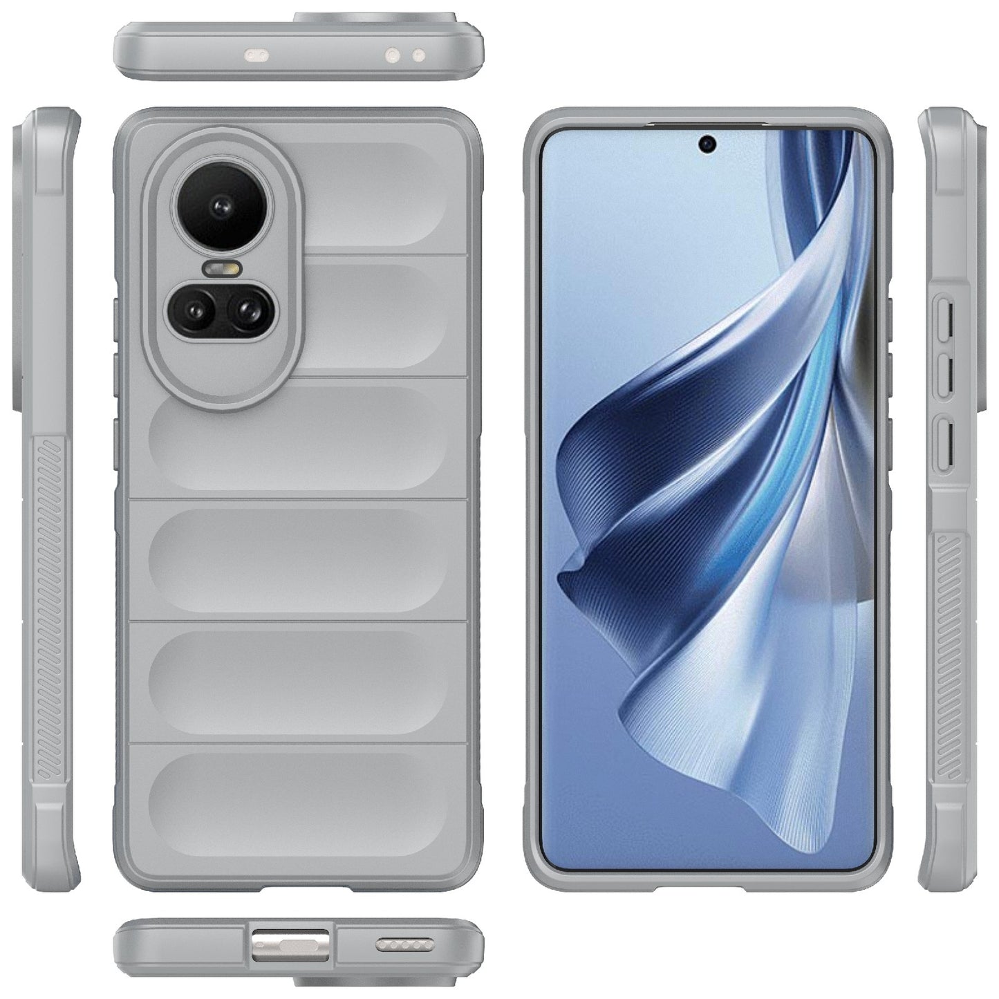 OPPO Reno10 5G Global Magic Shield TPU + Flannel Phone Case - Stylish, Durable, and Lightweight Protection