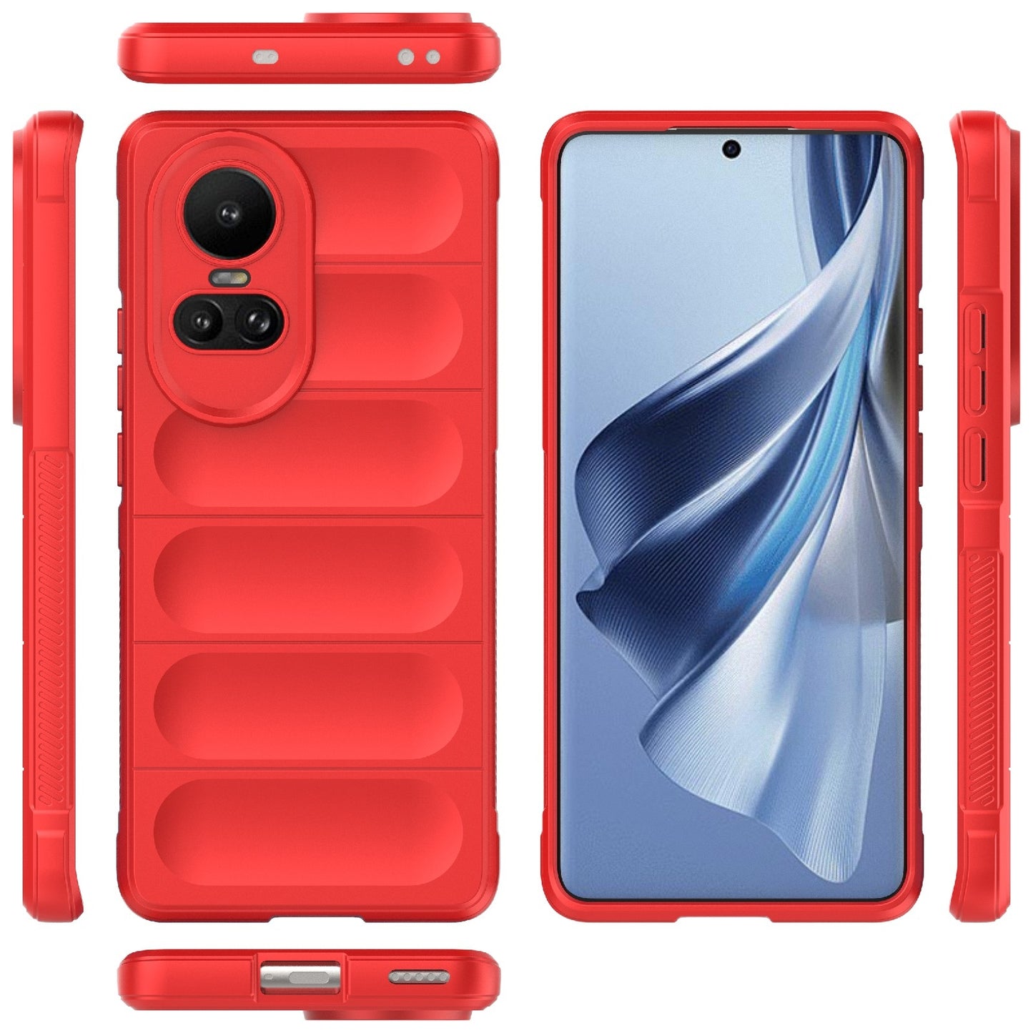OPPO Reno10 5G Global Magic Shield TPU + Flannel Phone Case - Stylish, Durable, and Lightweight Protection