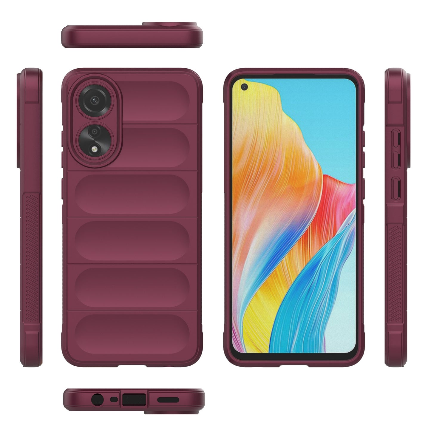 OPPO A78 4G Global Magic Shield TPU + Flannel Phone Case - Stylish, Durable, and Lightweight Protection