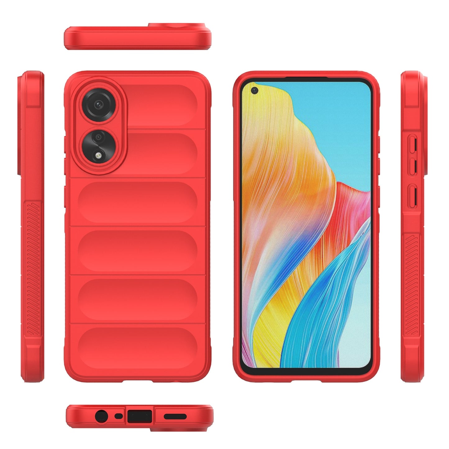 OPPO A78 4G Global Magic Shield TPU + Flannel Phone Case - Stylish, Durable, and Lightweight Protection