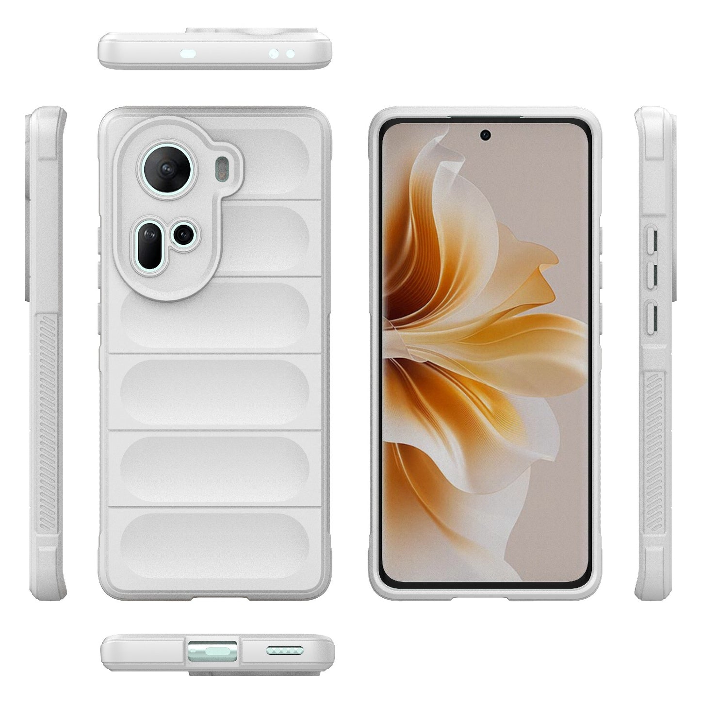 OPPO Reno11 5G Global Magic Shield TPU + Flannel Phone Case - Stylish, Durable, and Lightweight Protection