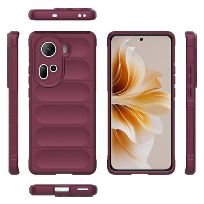OPPO Reno11 5G Global Magic Shield TPU + Flannel Phone Case - Stylish, Durable, and Lightweight Protection