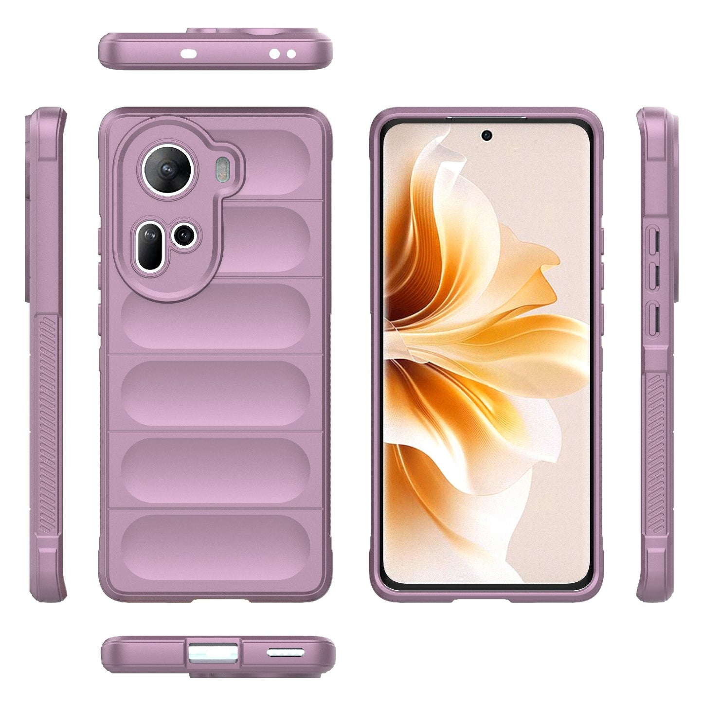 OPPO Reno11 5G Global Magic Shield TPU + Flannel Phone Case - Stylish, Durable, and Lightweight Protection