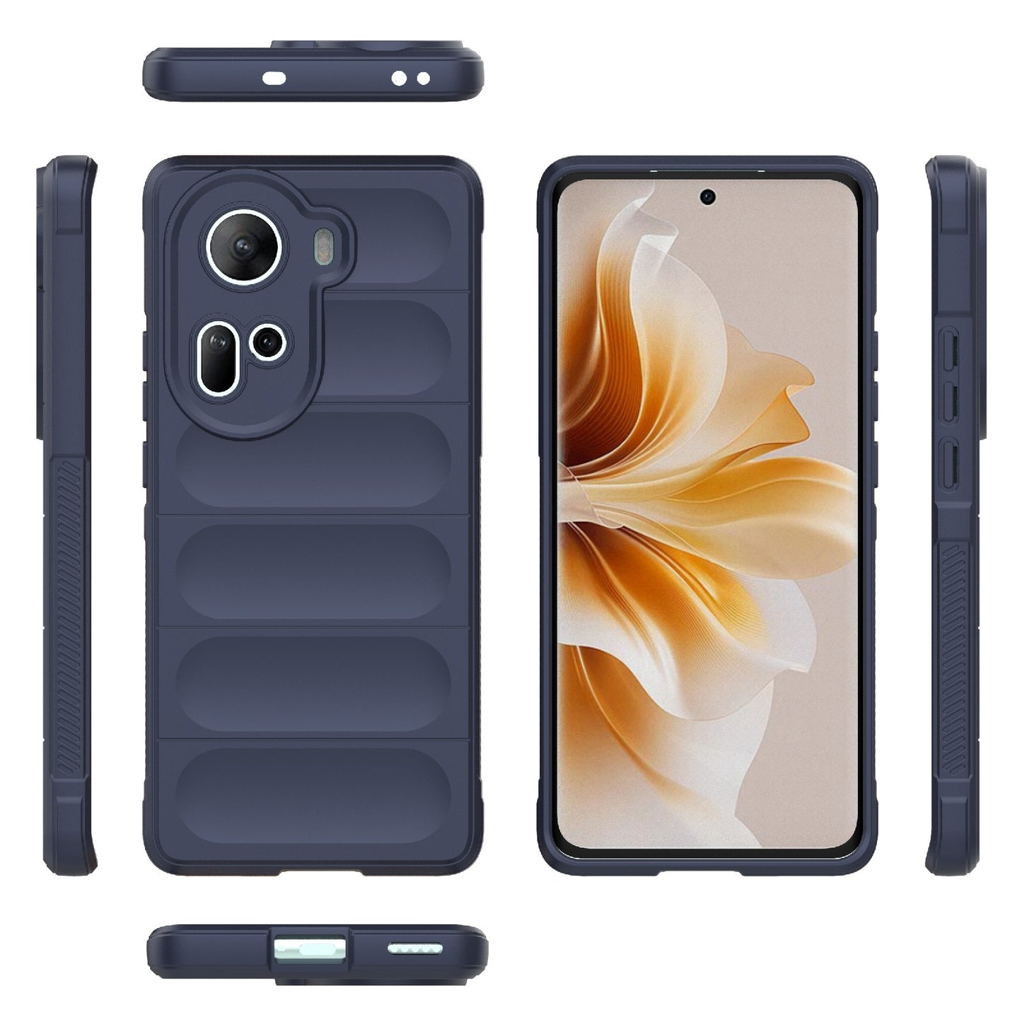 OPPO Reno11 5G Global Magic Shield TPU + Flannel Phone Case - Stylish, Durable, and Lightweight Protection