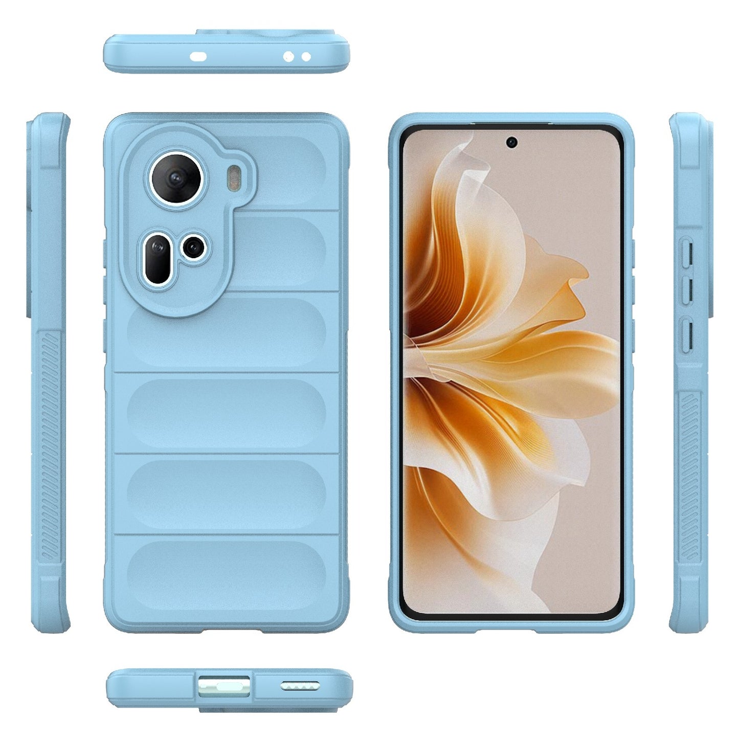 OPPO Reno11 5G Global Magic Shield TPU + Flannel Phone Case - Stylish, Durable, and Lightweight Protection