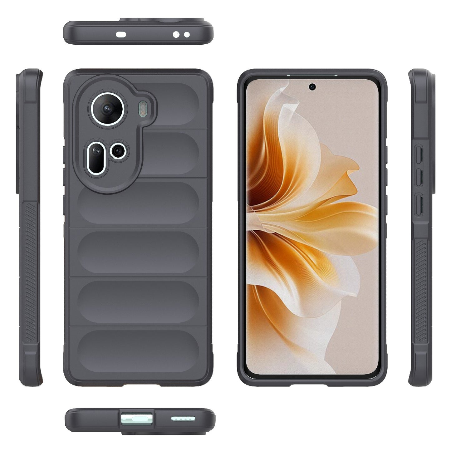 OPPO Reno11 5G Global Magic Shield TPU + Flannel Phone Case - Stylish, Durable, and Lightweight Protection