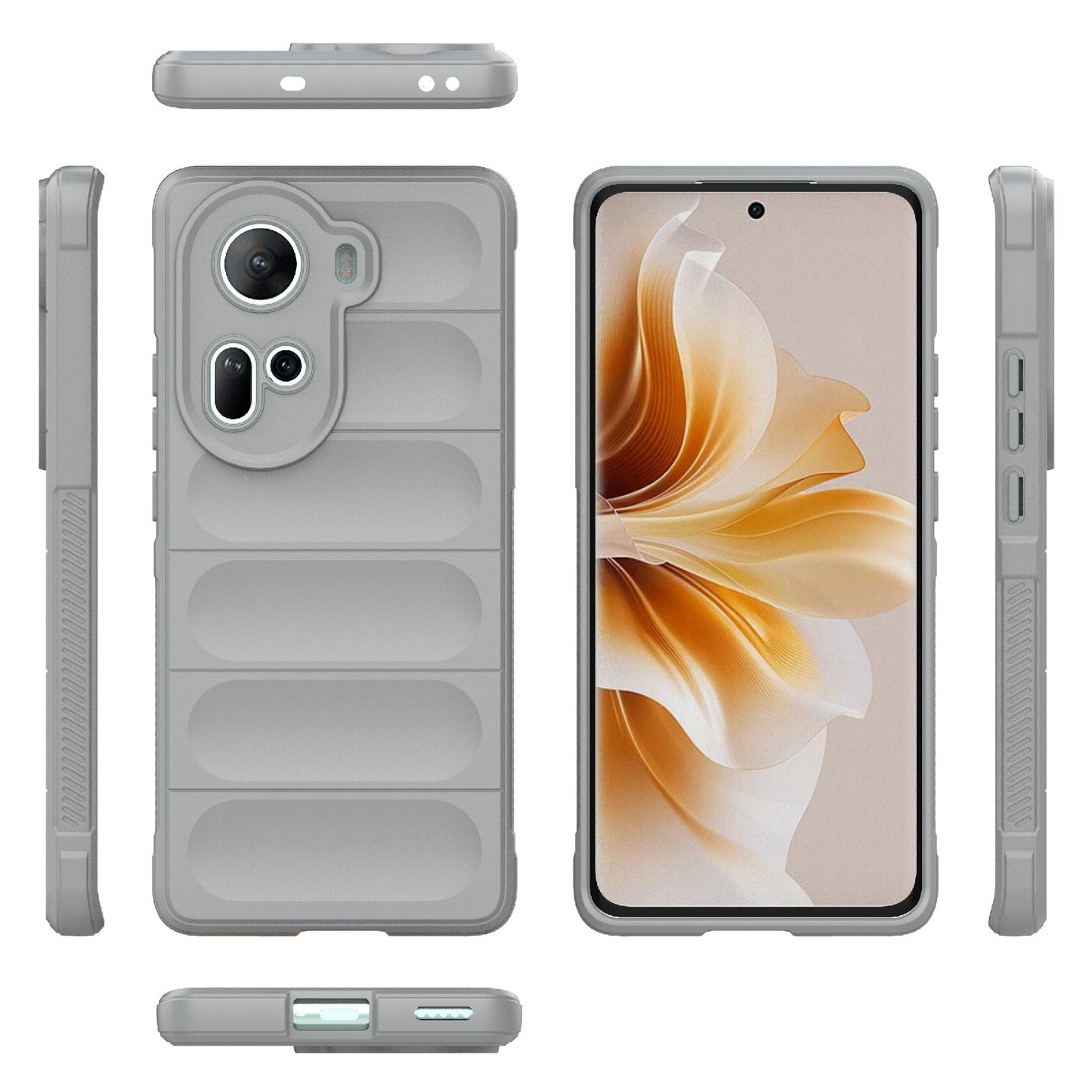 OPPO Reno11 5G Global Magic Shield TPU + Flannel Phone Case - Stylish, Durable, and Lightweight Protection