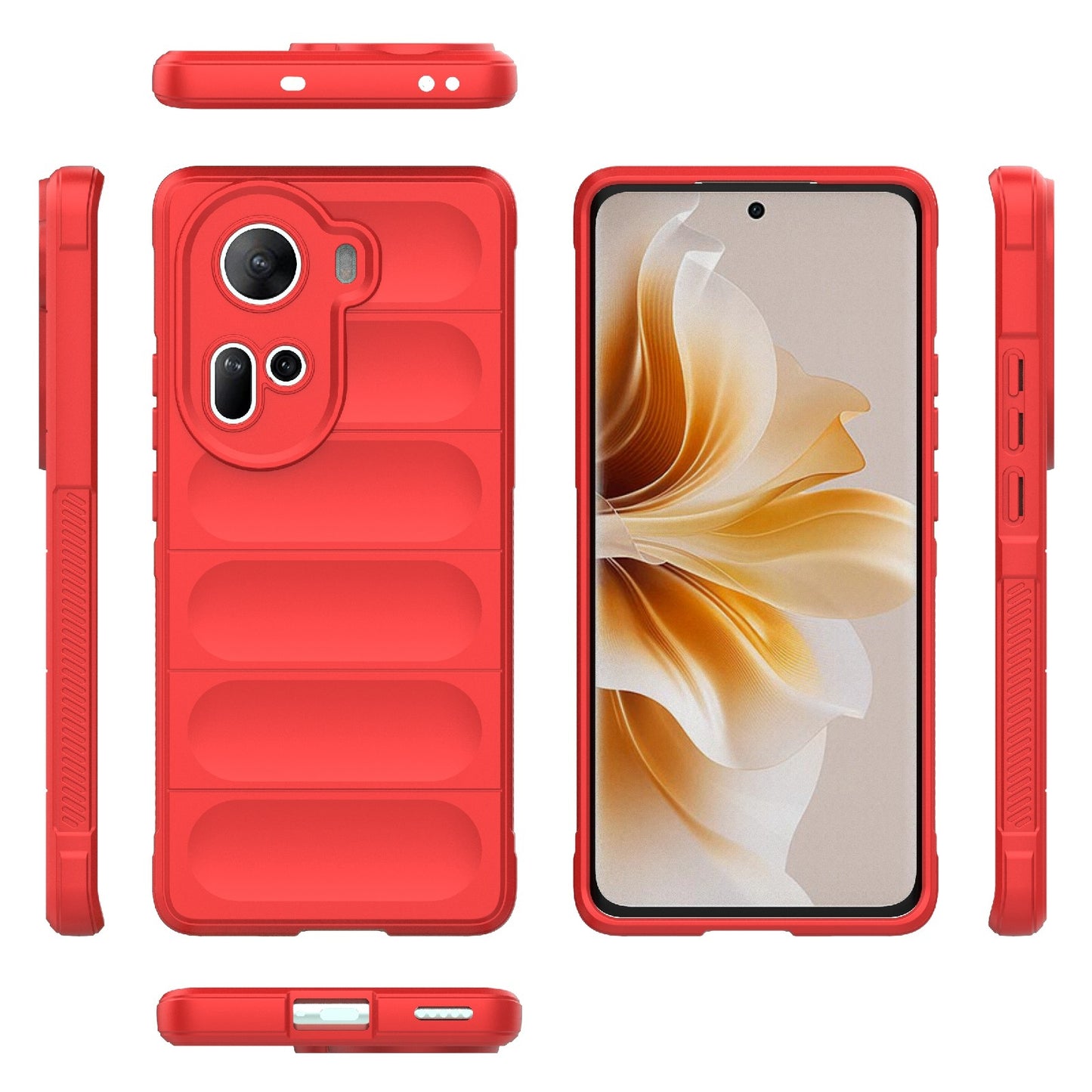OPPO Reno11 5G Global Magic Shield TPU + Flannel Phone Case - Stylish, Durable, and Lightweight Protection