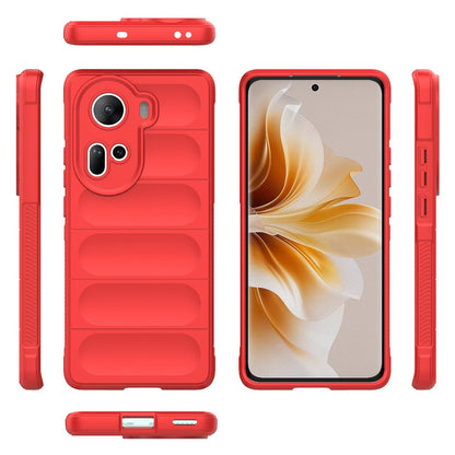 OPPO Reno11 5G Global Magic Shield TPU + Flannel Phone Case - Stylish, Durable, and Lightweight Protection