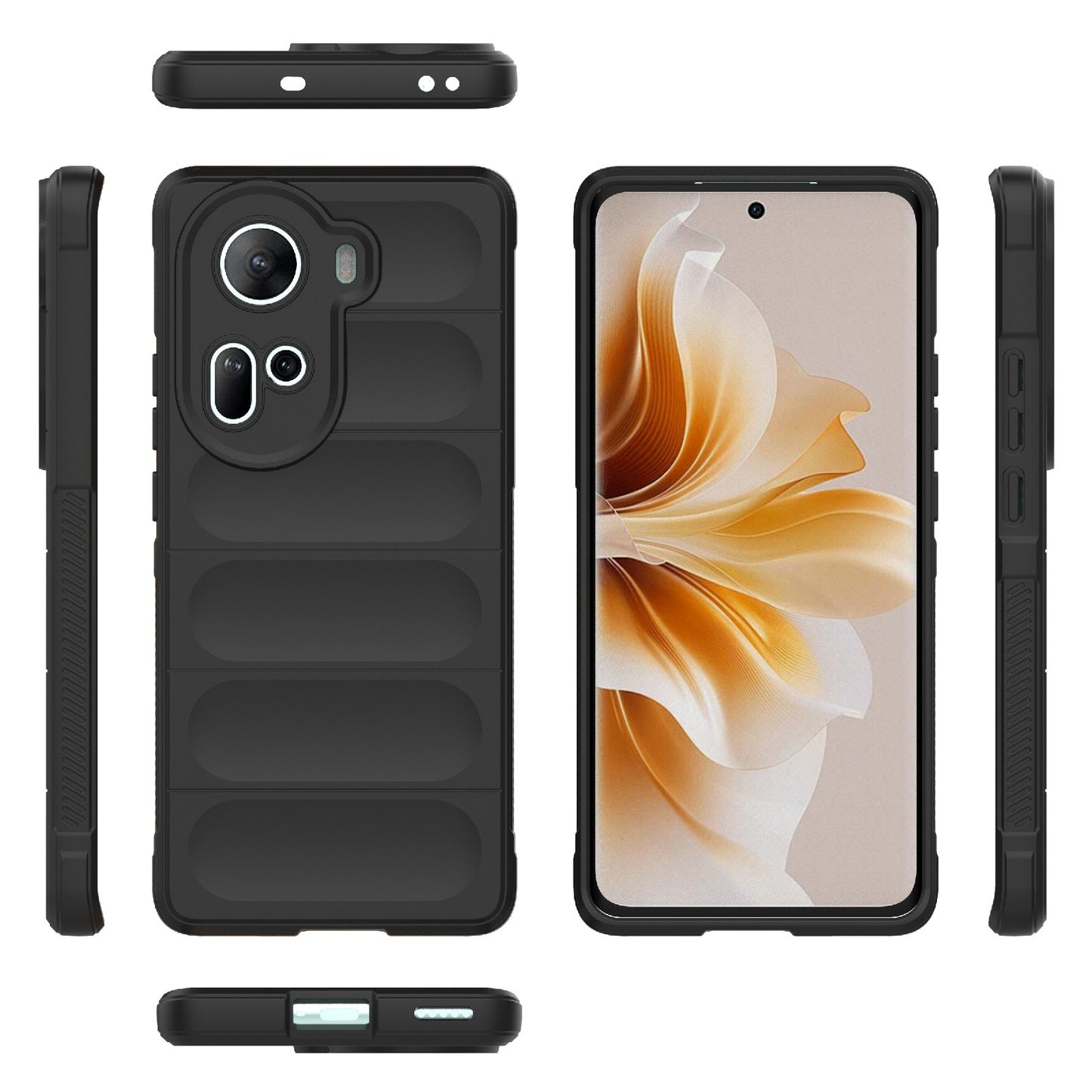 OPPO Reno11 5G Global Magic Shield TPU + Flannel Phone Case - Stylish, Durable, and Lightweight Protection