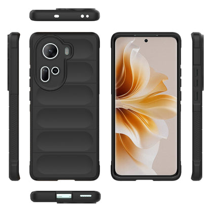 OPPO Reno11 5G Global Magic Shield TPU + Flannel Phone Case - Stylish, Durable, and Lightweight Protection
