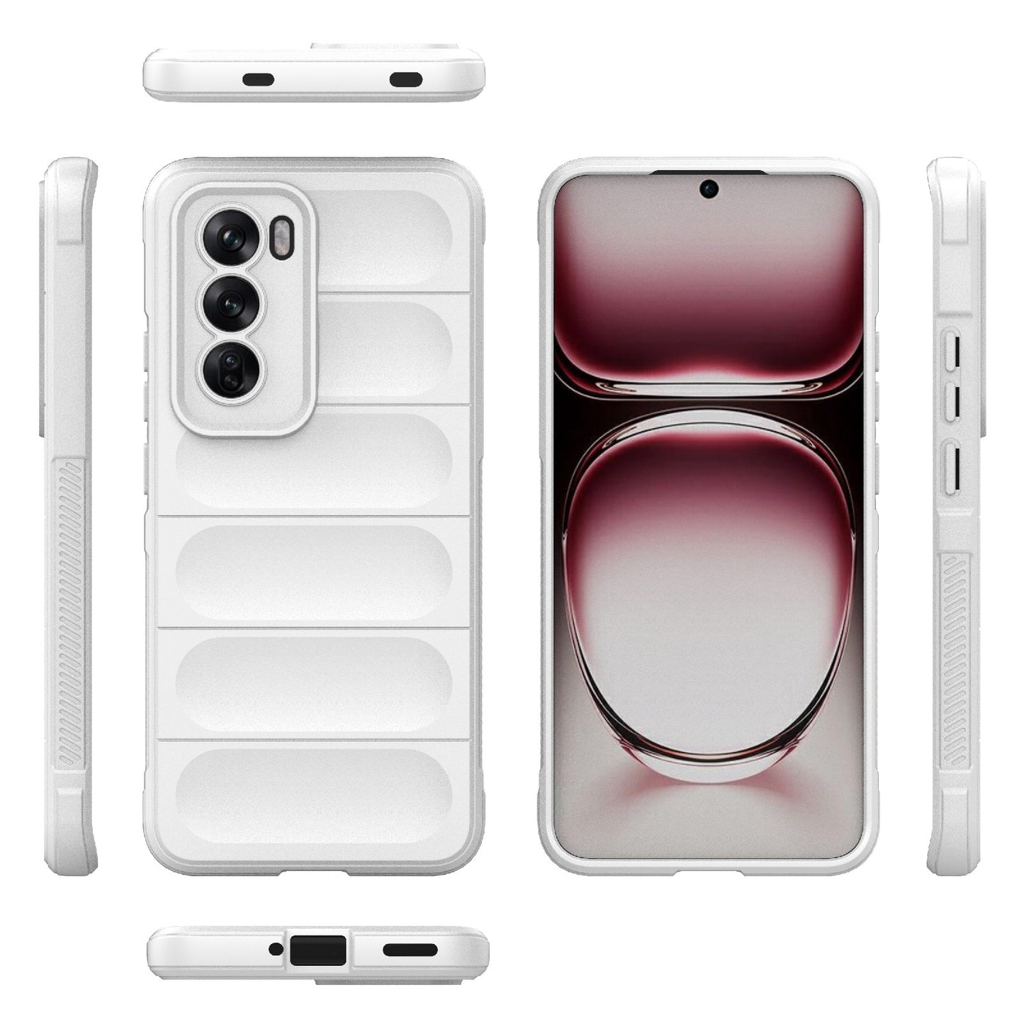 OPPO Reno12 Global Magic Shield TPU + Flannel Phone Case - Stylish, Durable, and Lightweight Protection