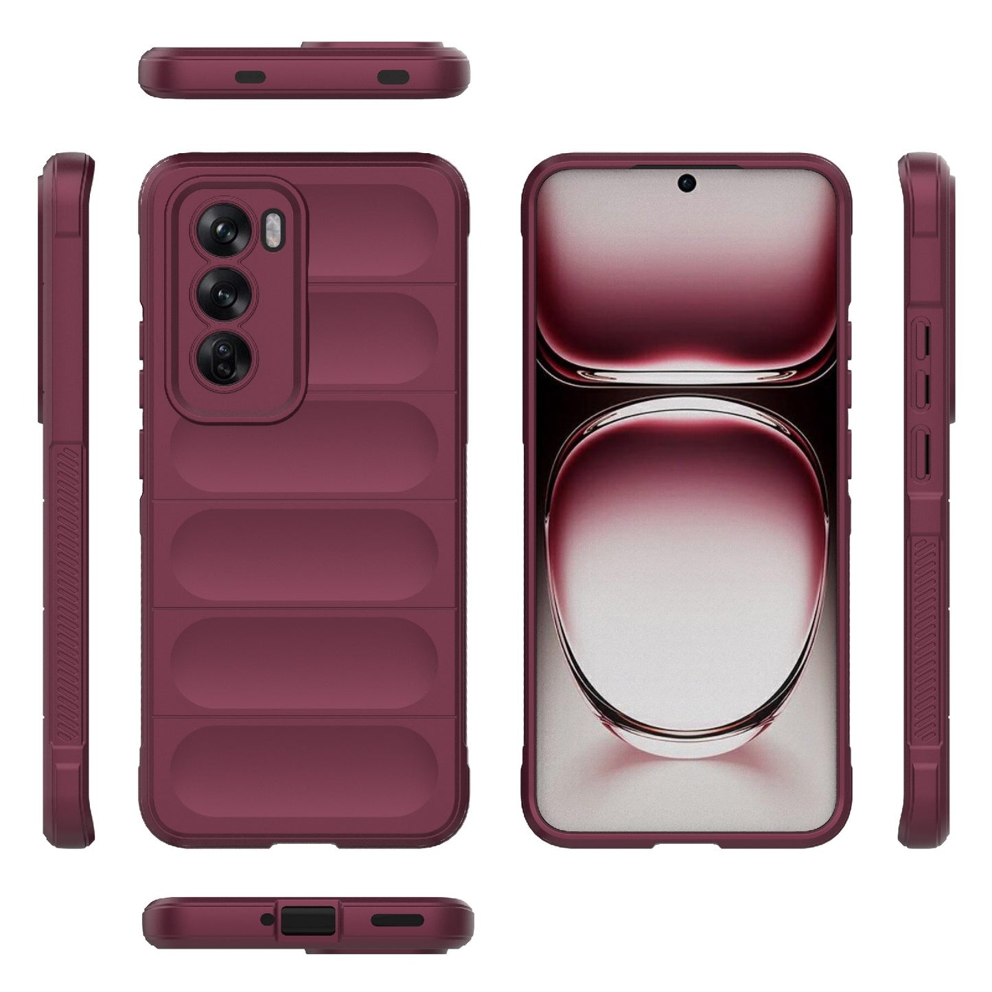 OPPO Reno12 Global Magic Shield TPU + Flannel Phone Case - Stylish, Durable, and Lightweight Protection