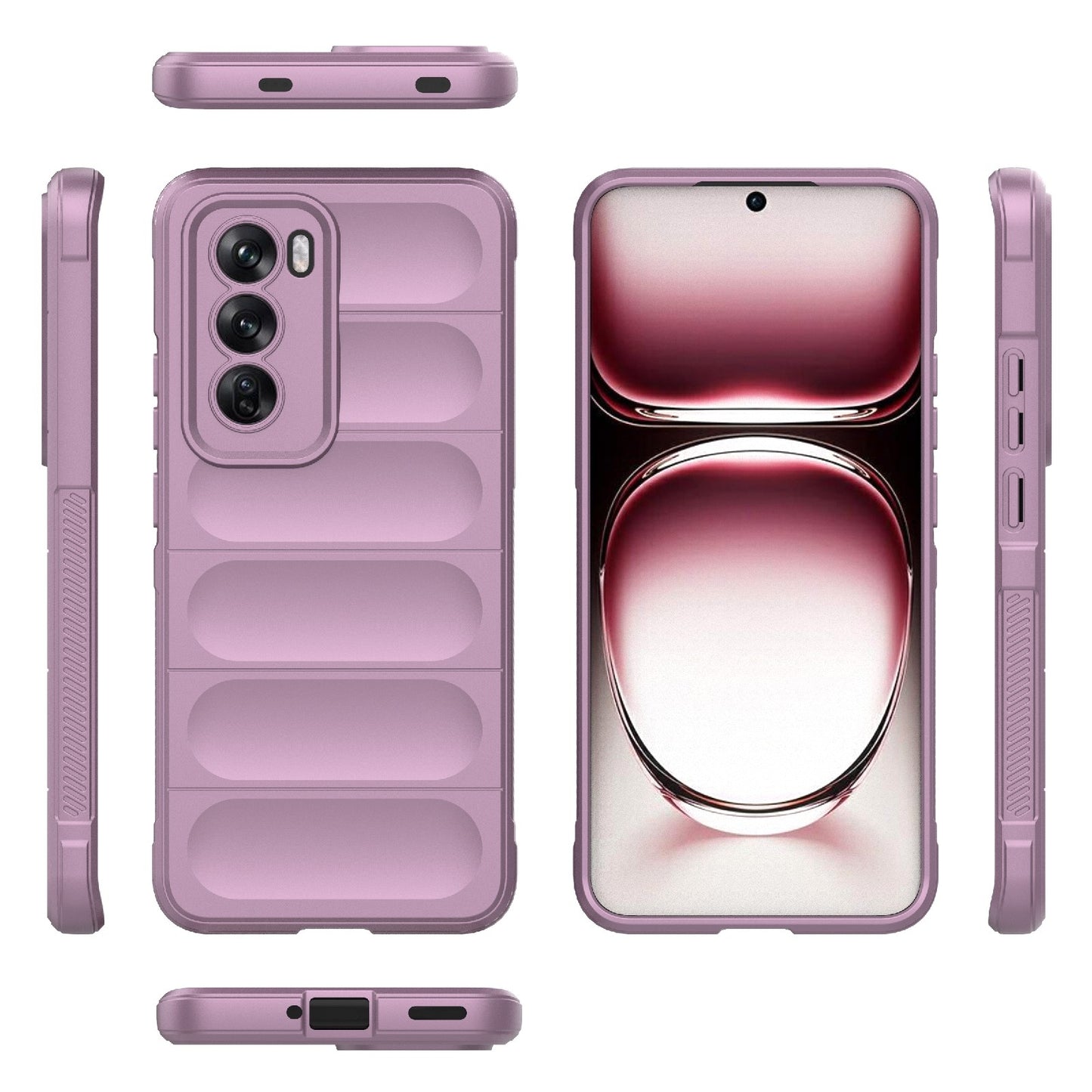 OPPO Reno12 Global Magic Shield TPU + Flannel Phone Case - Stylish, Durable, and Lightweight Protection