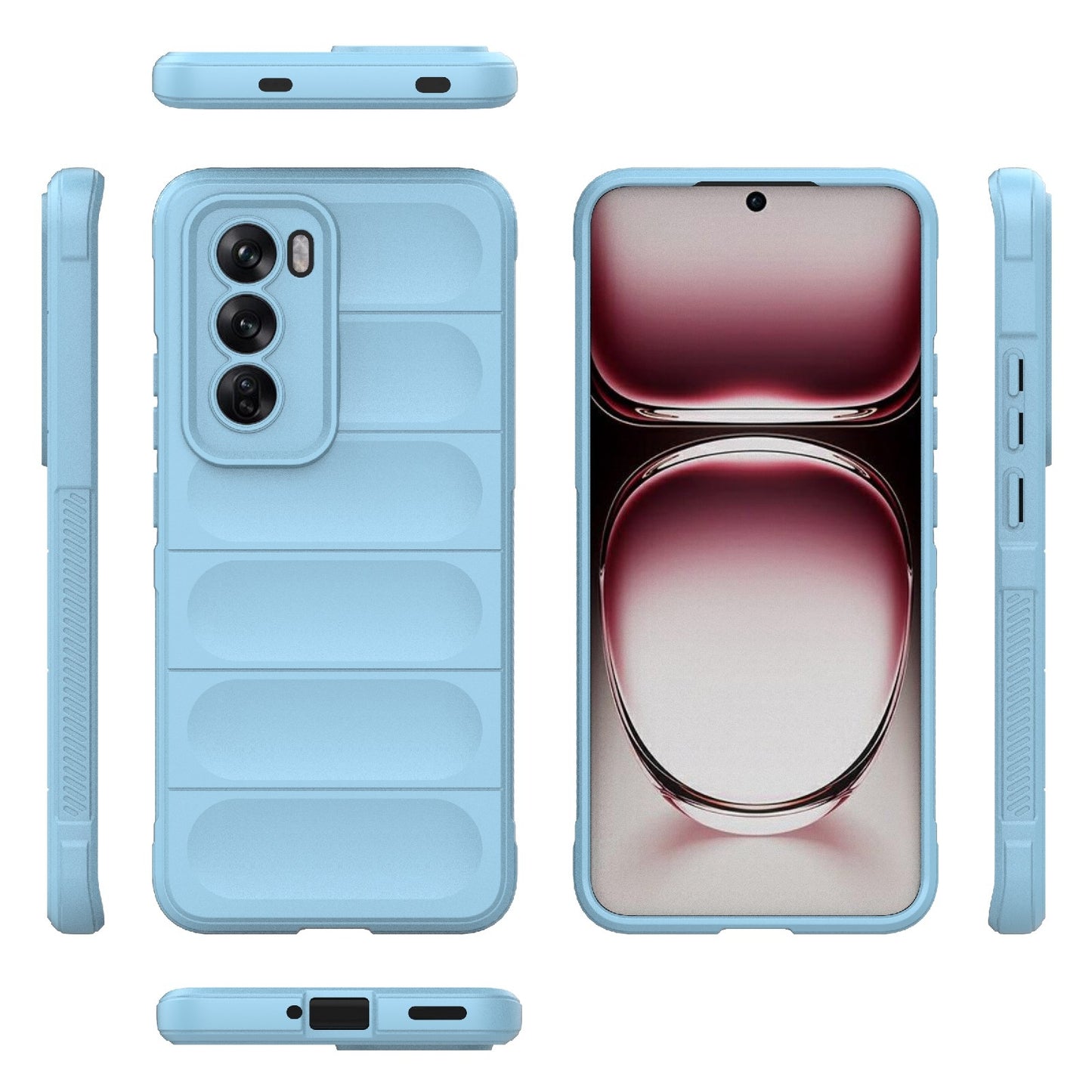 OPPO Reno12 Global Magic Shield TPU + Flannel Phone Case - Stylish, Durable, and Lightweight Protection