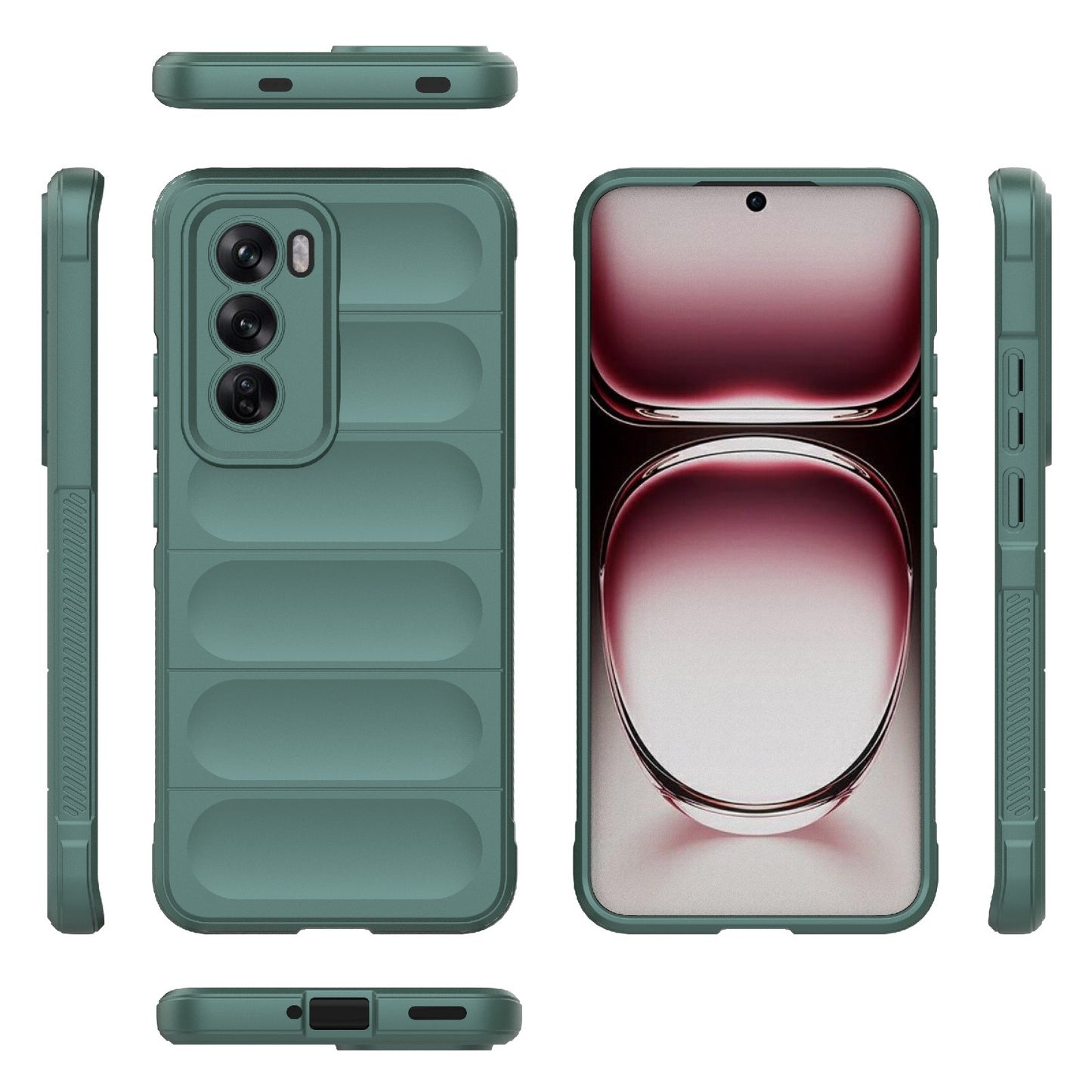 OPPO Reno12 Global Magic Shield TPU + Flannel Phone Case - Stylish, Durable, and Lightweight Protection