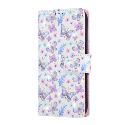 iPhone 16e Luxury Bronzing Leather Case - Floral RFID Wallet Cover with Stand & Card Slots