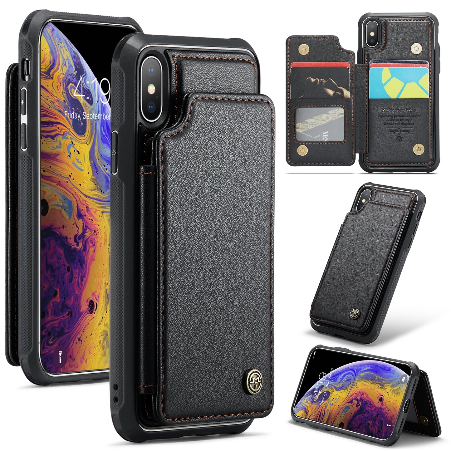 Apple iPhone XS Max CaseMe C22 Card Slots Holder RFID Anti-theft Phone Case