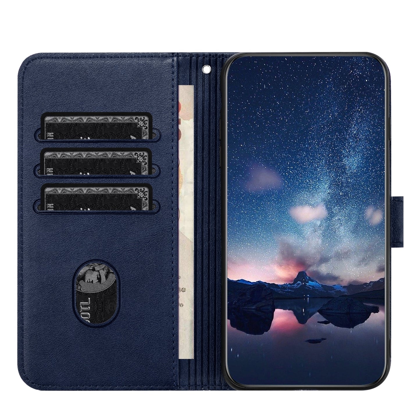 Xiaomi Redmi 12C Embossed Leather Phone Case with Tree Birds Pattern, Hand Strap, Card Holder & Adjustable Stand - Shockproof Wallet Cover