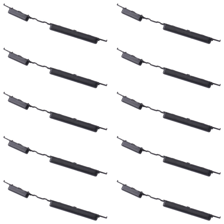 10pcs Power & Volume Control Buttons Replacement for Samsung Galaxy A02 SM-A022 (Black)