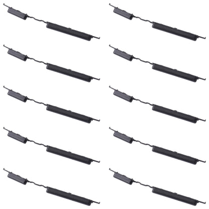 10pcs Power & Volume Control Buttons Replacement for Samsung Galaxy A02 SM-A022 (Black)