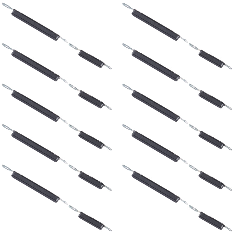 Replacement 10pcs Power & Volume Control Buttons for Samsung Galaxy M01s (SM-M01) - Black