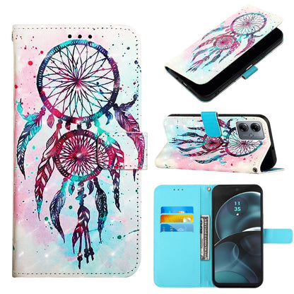 Motorola Moto G14 Leather Flip Phone Case with 3D Painted Design, Card Holder, Wallet & Stand Function - Durable Protection & Easy Access