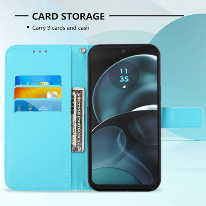 Motorola Moto G14 Leather Flip Phone Case with 3D Painted Design, Card Holder, Wallet & Stand Function - Durable Protection & Easy Access