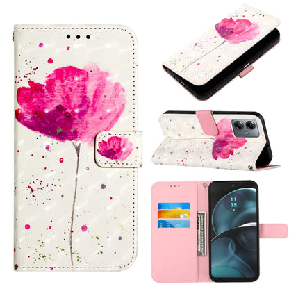 Motorola Moto G14 Leather Flip Phone Case with 3D Painted Design, Card Holder, Wallet & Stand Function - Durable Protection & Easy Access