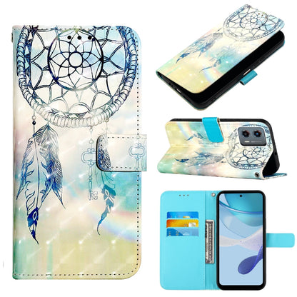 Motorola Moto G 5G 2023 Leather Flip Phone Case with 3D Painted Design, Card Holder, Wallet & Stand Function - Durable Protection & Easy Access