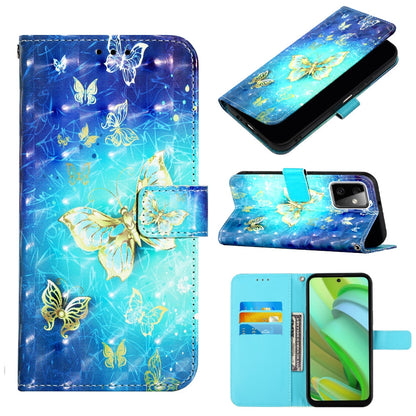 Motorola Moto G Power 2023 Leather Flip Phone Case with 3D Painted Design, Card Holder, Wallet & Stand Function - Durable Protection & Easy Access