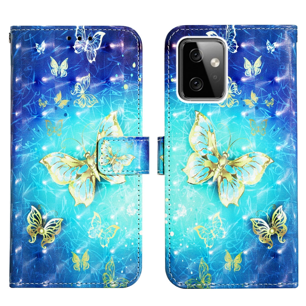 Motorola Moto G Power 2023 Leather Flip Phone Case with 3D Painted Design, Card Holder, Wallet & Stand Function - Durable Protection & Easy Access