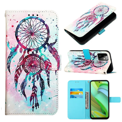 Motorola Moto G Power 2023 Leather Flip Phone Case with 3D Painted Design, Card Holder, Wallet & Stand Function - Durable Protection & Easy Access