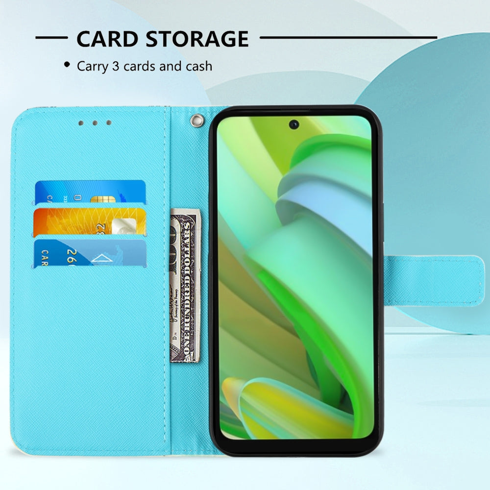 Motorola Moto G Power 2023 Leather Flip Phone Case with 3D Painted Design, Card Holder, Wallet & Stand Function - Durable Protection & Easy Access