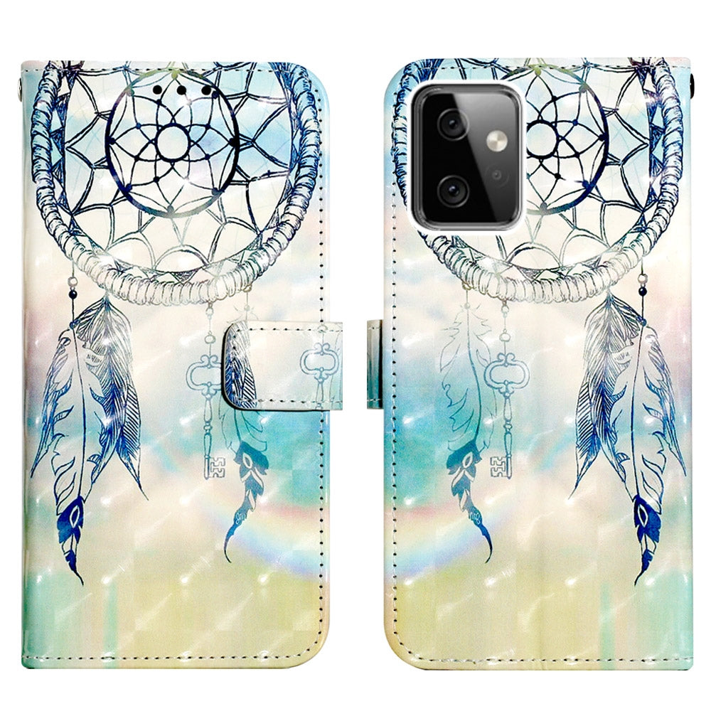 Motorola Moto G Power 2023 Leather Flip Phone Case with 3D Painted Design, Card Holder, Wallet & Stand Function - Durable Protection & Easy Access