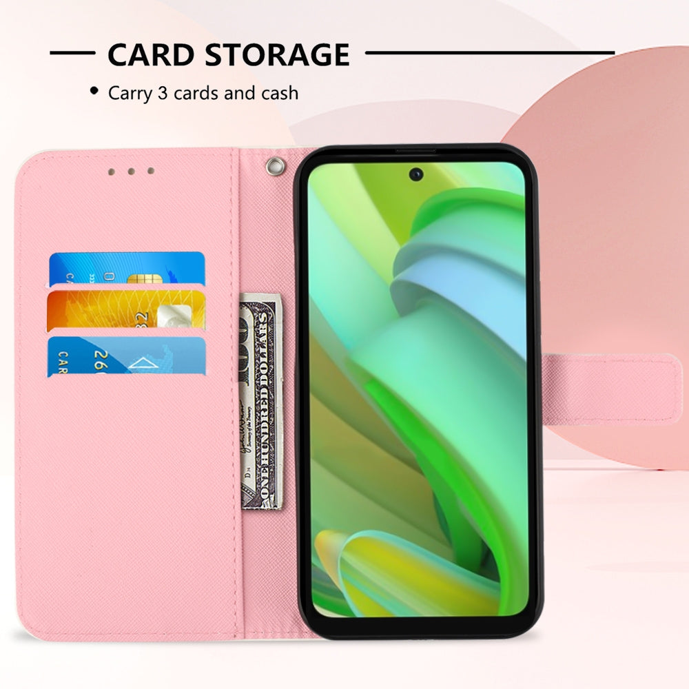 Motorola Moto G Power 2023 Leather Flip Phone Case with 3D Painted Design, Card Holder, Wallet & Stand Function - Durable Protection & Easy Access