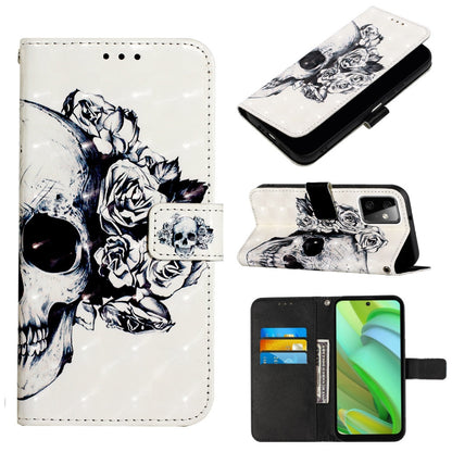 Motorola Moto G Power 2023 Leather Flip Phone Case with 3D Painted Design, Card Holder, Wallet & Stand Function - Durable Protection & Easy Access