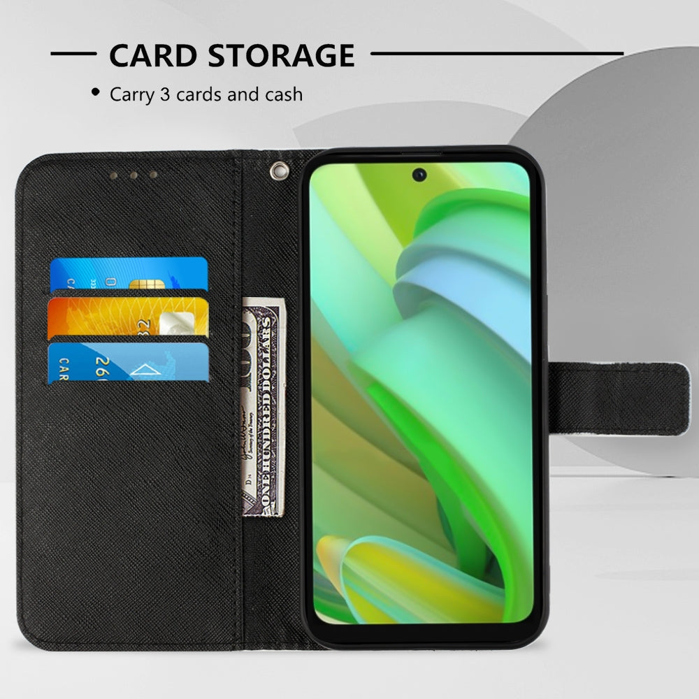 Motorola Moto G Power 2023 Leather Flip Phone Case with 3D Painted Design, Card Holder, Wallet & Stand Function - Durable Protection & Easy Access