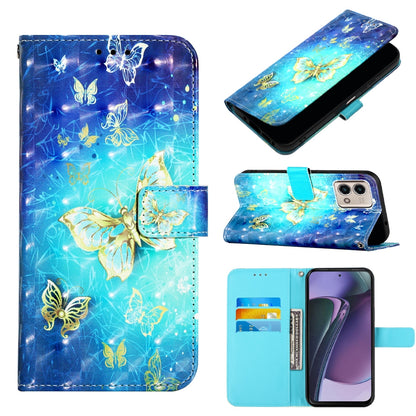 Motorola Moto G Stylus 5G 2023 Leather Flip Phone Case with 3D Painted Design, Card Holder, Wallet & Stand Function - Durable Protection & Easy Access