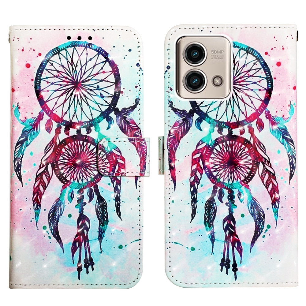 Motorola Moto G Stylus 5G 2023 Leather Flip Phone Case with 3D Painted Design, Card Holder, Wallet & Stand Function - Durable Protection & Easy Access